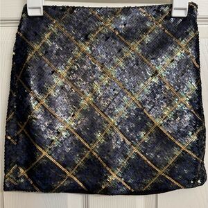 ✨ Ralph Lauren Girls Sequin Plaid Skirt | Size 10 | NWT
